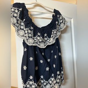 Navy Maurice’s Off-the-shoulder too